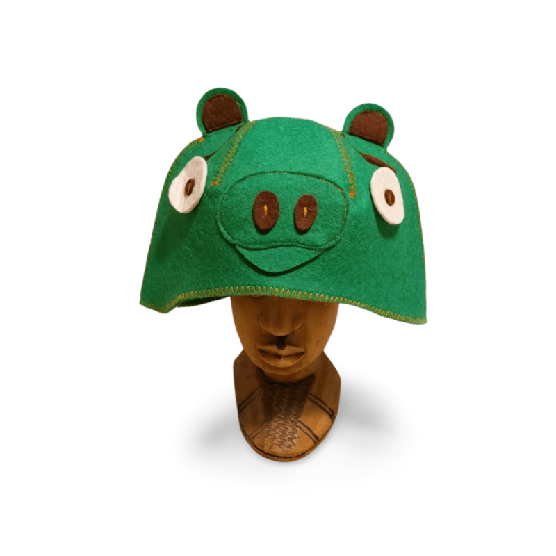 банная шапка войлочная зелёная