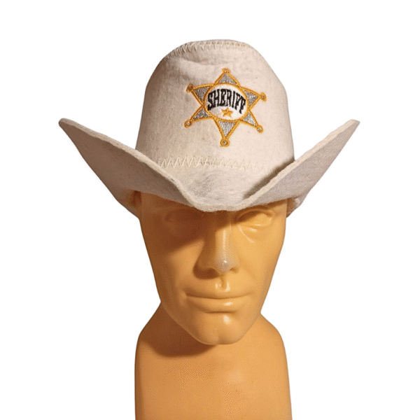 Sauna cap " Sheriff" white - Image 2