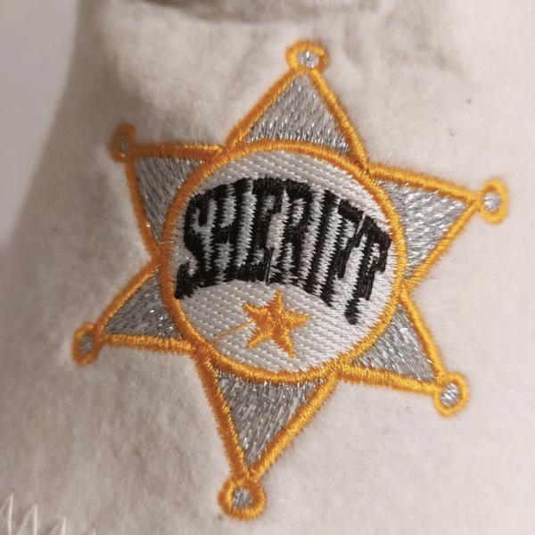 Sauna cap " Sheriff" white - Image 4