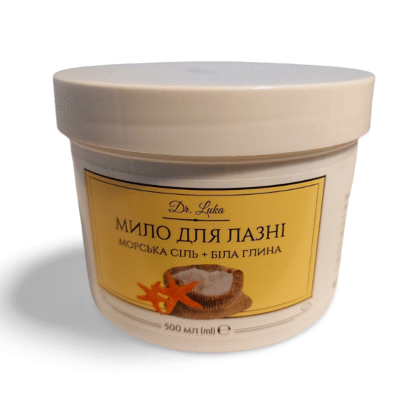 Мыло для бани Морская соль – белая глина, 500 ml