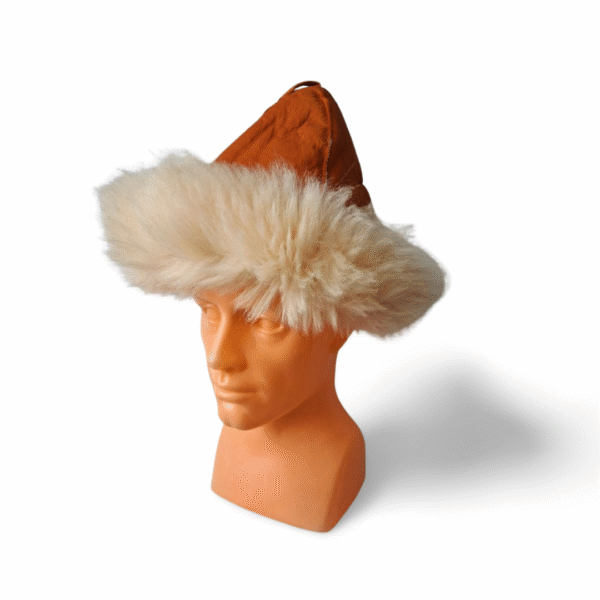 Lamba karusnahast müts. Oranži värvi. Hele karv (pikk) - Image 2