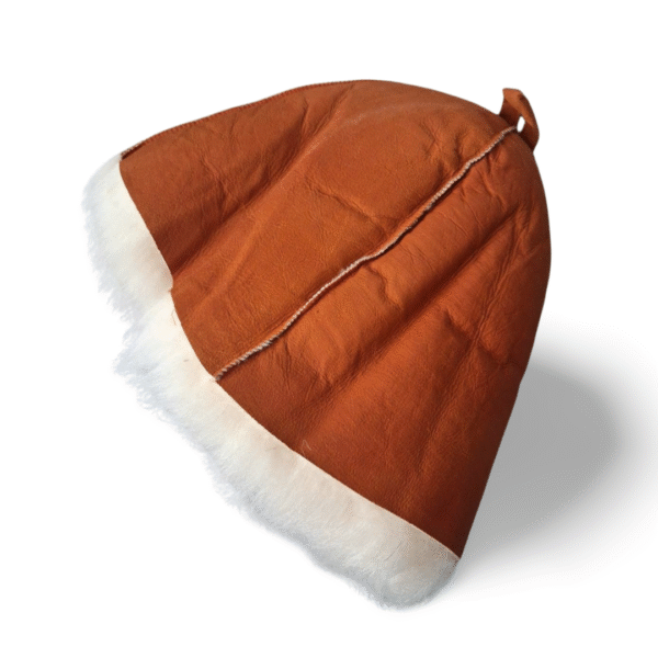 Lamba karusnahast müts. Oranži värvi. Hele karv (pikk) - Image 5