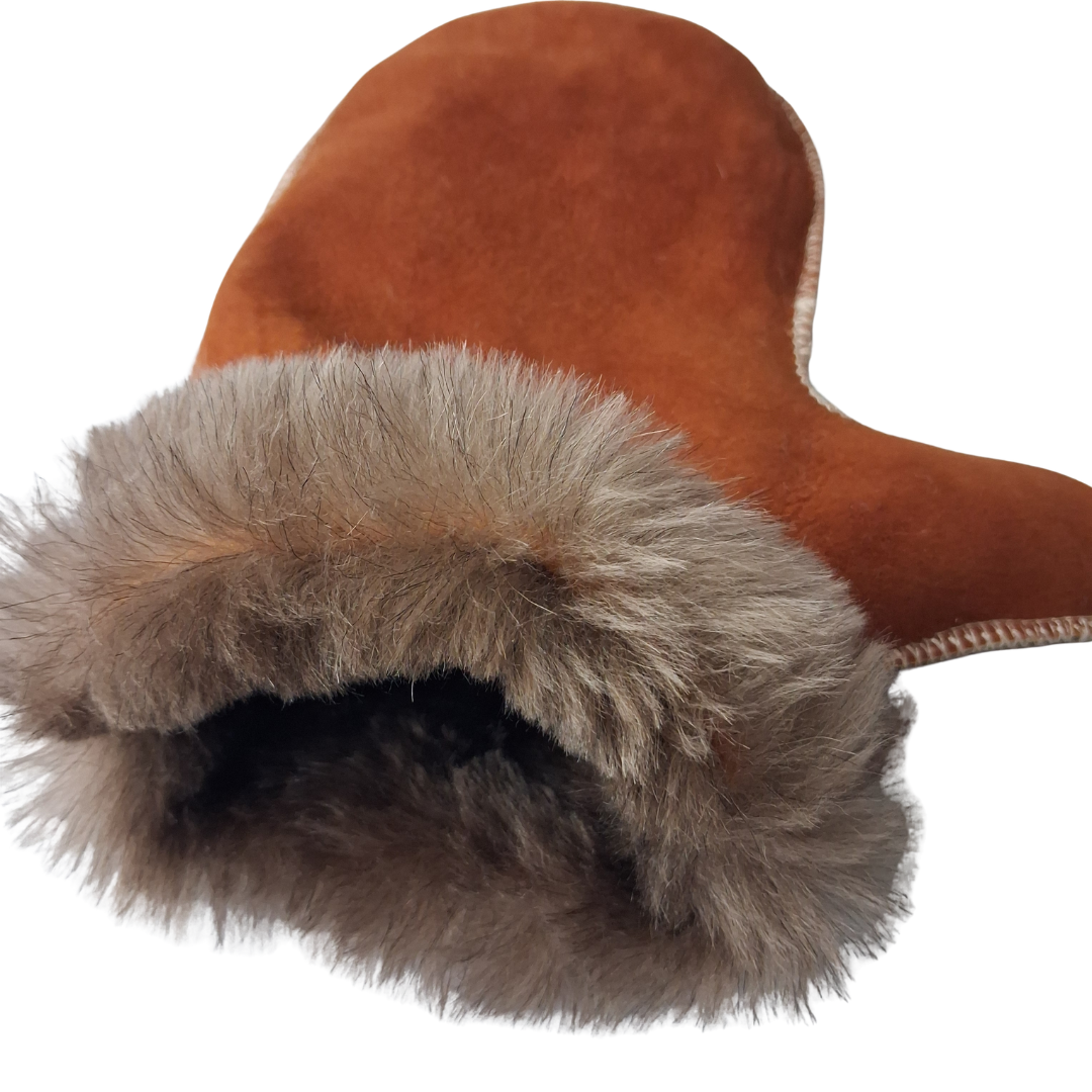 Natural Sheepskin Sauna Set - Hat and Mitt 4 Natural Sheepskin Sauna Set - Hat and Mitt - Image 4